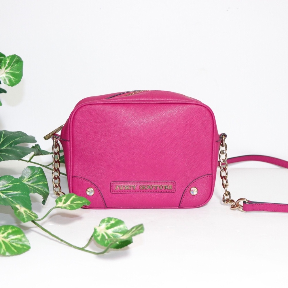 ❣️JUICY COUTURE Embossed Pink Mini Crossbody Bag